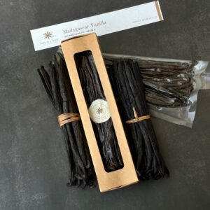 Indulge in the pure, rich flavor of Grade A Madagascar Vanilla, renowned as the finest vanilla in the world. Hand-picked, sun-curated, organic, and 100% natural, these premium beans are grown in the fertile soil of Madagascar and cured using traditional methods that preserve their deep aroma and exceptional taste. Delivery in Dubai and UAE